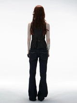 DOUBLE WAIST COLOR BLOCK JEANS