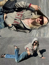 FLORAL GRAY HOODIE SWEATSHIRT