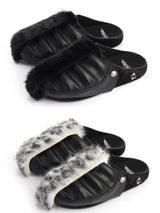 COMMUTER HORSEHAIR HALF SLIPPERS