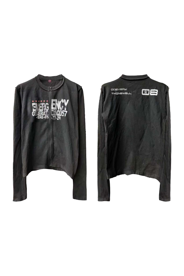 COTTON LINEN LONG SLEEVE TEE