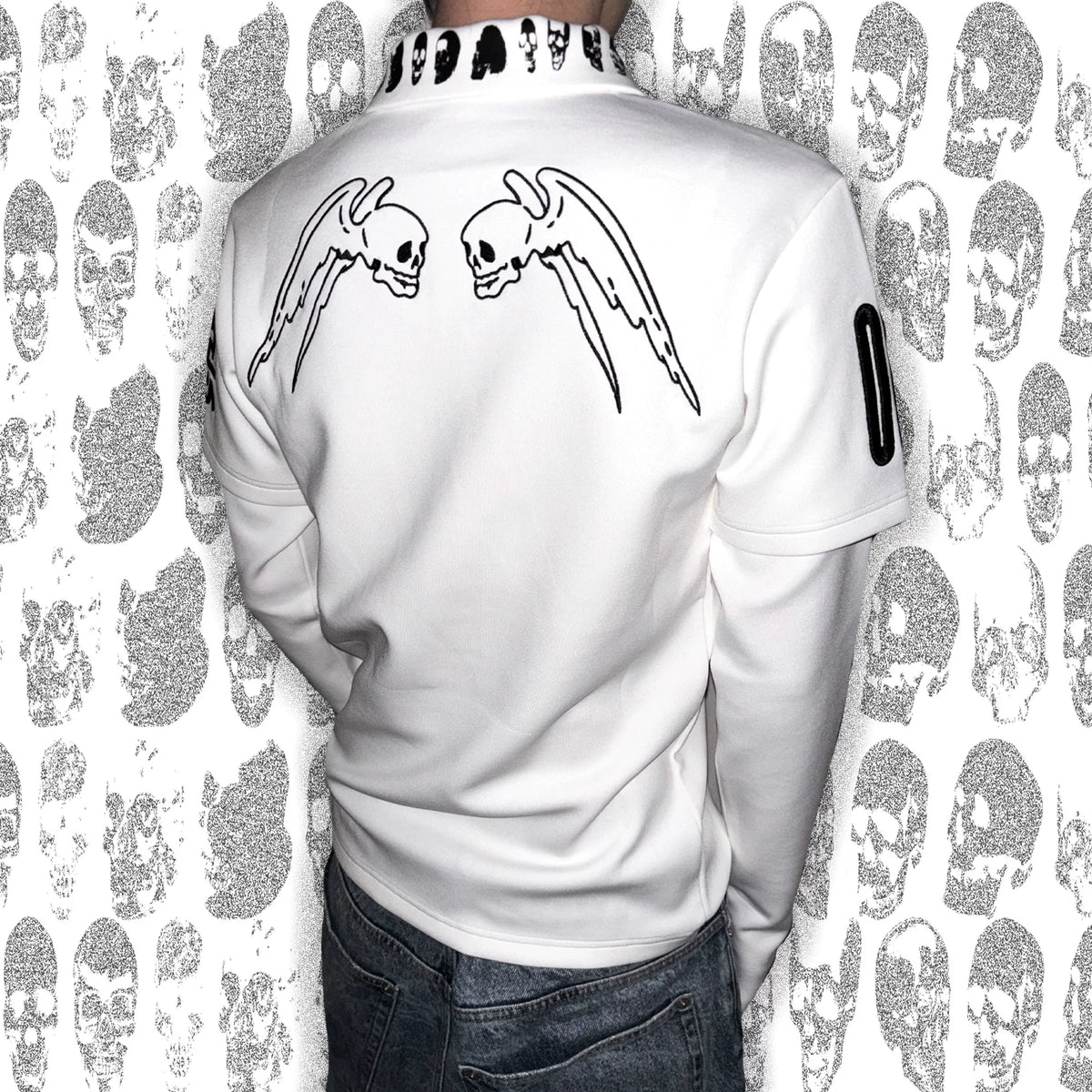 SKULL EMBROIDERED POLO SHIRT