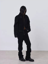 DARK DISTRESSED SLIM JEANS