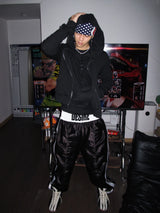 RUFFLED DRAWSTRING SPORT PANTS