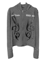 STRIPED HOODED CARDIGAN JACKET