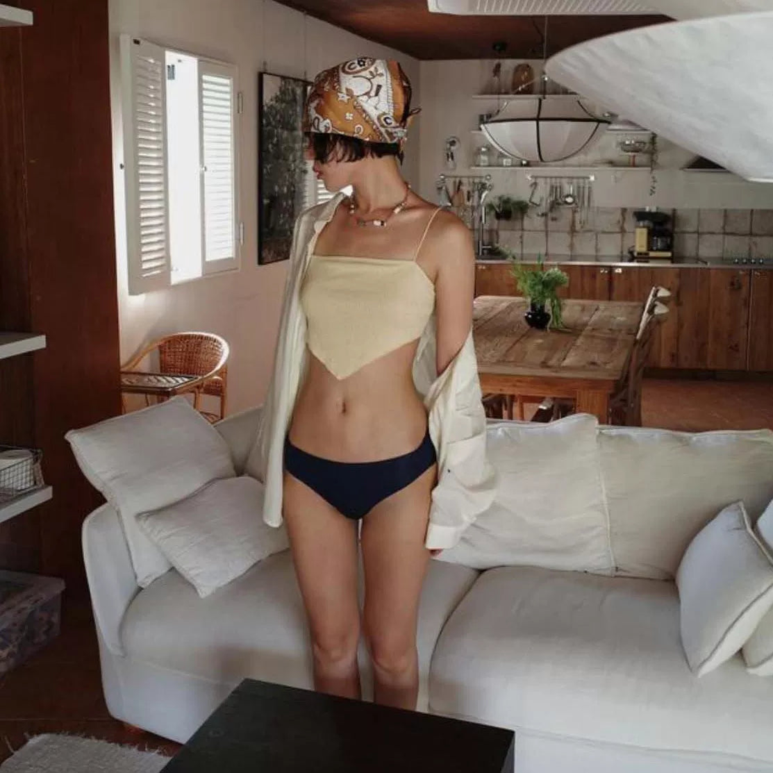 COLOR-BLOCKED MINIMALIST BIKINI SET