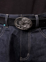 EMBOSSED LEATHER BELT