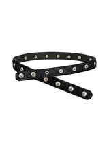 PONY HAIR BUCKLE LEATHER BELT