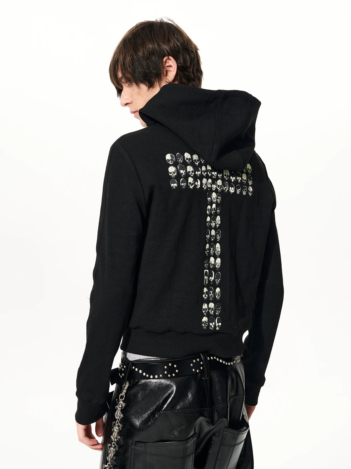 SKULL CROSS ZIP HOODIE