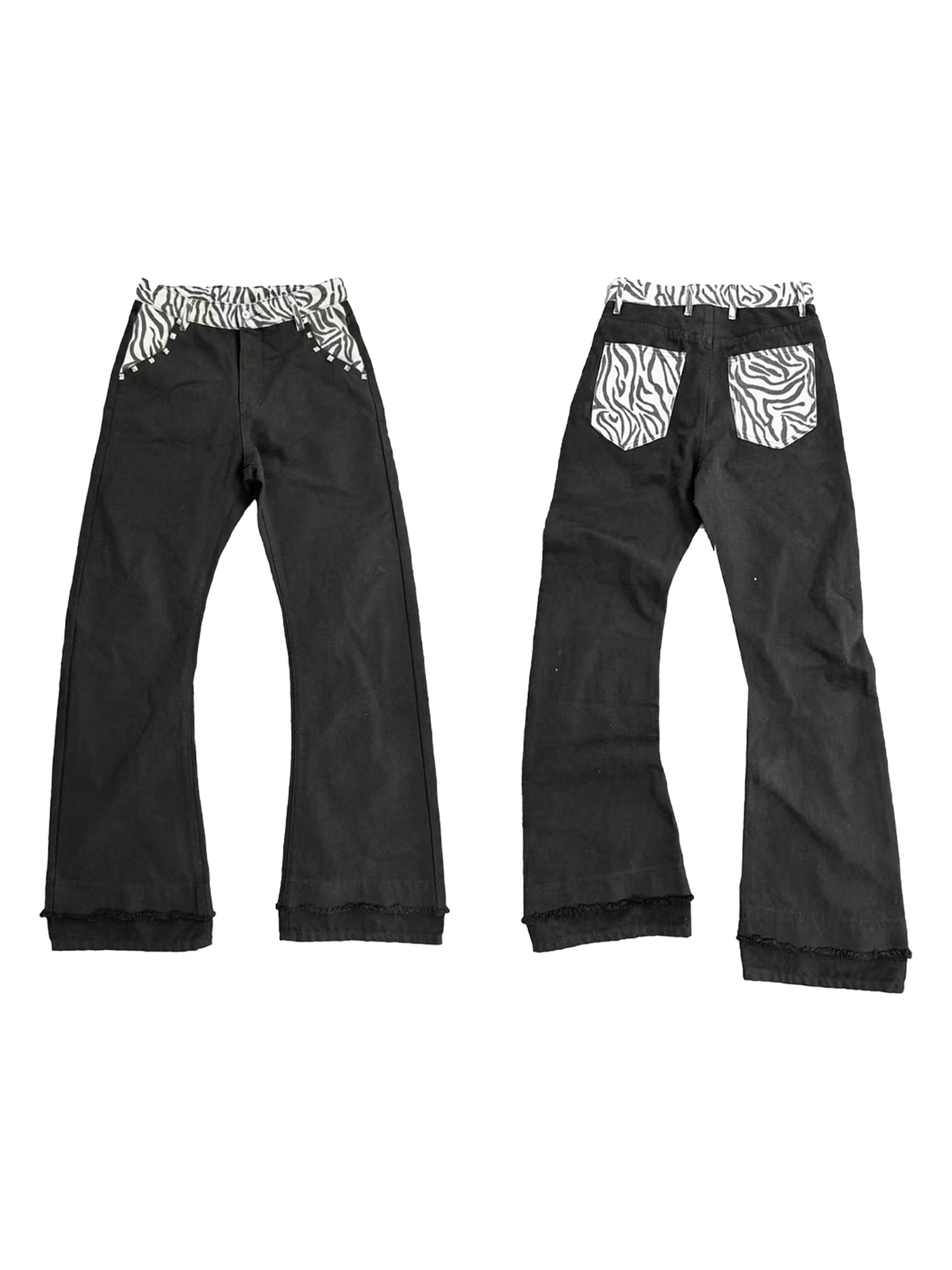 COLORFUL PATCHWORK VISUAL JEANS