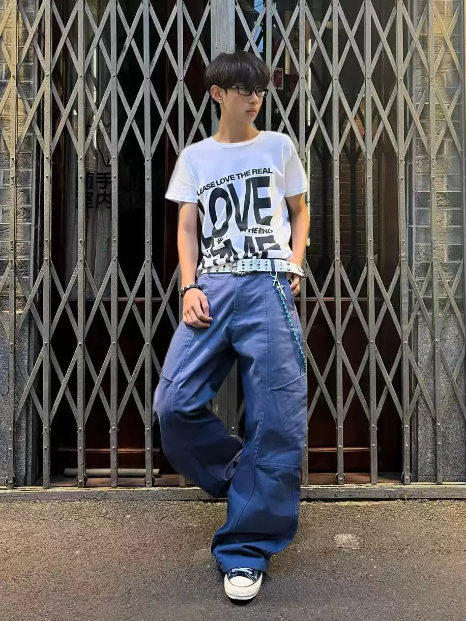 LAYERED RELAXED SLOGAN T-SHIRT