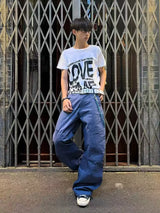 LAYERED RELAXED SLOGAN T-SHIRT