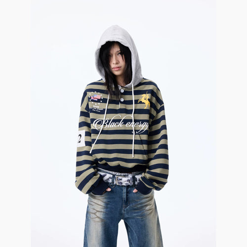 COLOR BLOCK HOODIE SWEATSHIRT