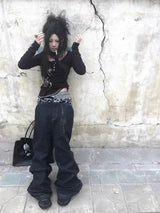 LEOPARD PRINT WIDE LEG PANTS