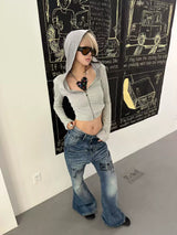 RETRO WHISKER MICRO RIVET JEANS