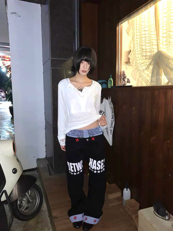 NICHE DOUBLE WAIST MACHETE JEANS