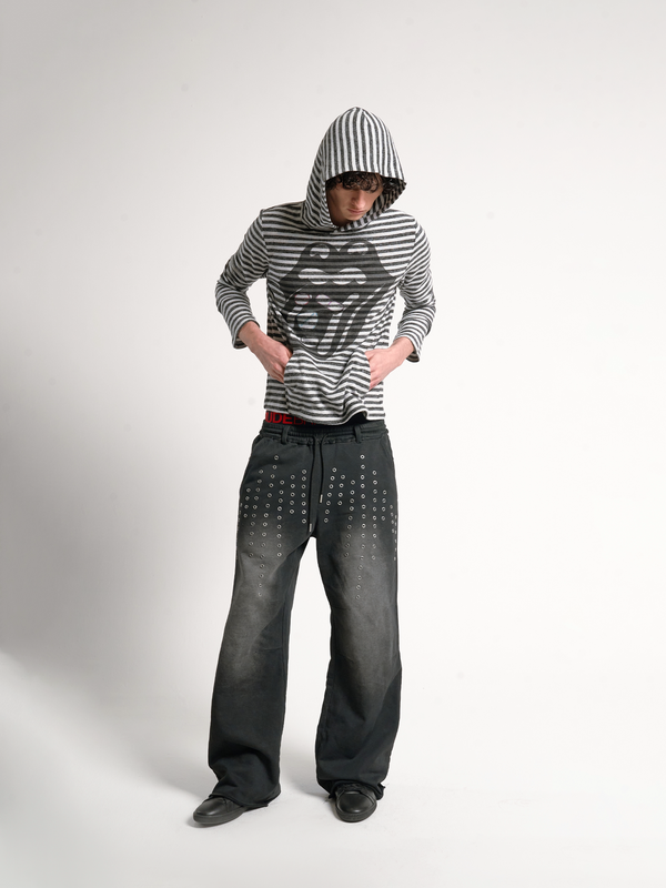 VEGAN DRILL WASHED BAGGY PANTS