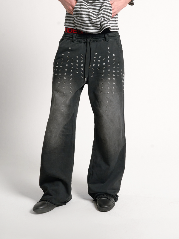 VEGAN DRILL WASHED BAGGY PANTS