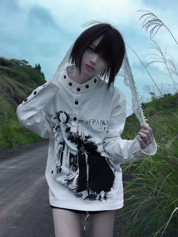 DEMON KING CASTLE HENLEY T-SHIRT