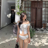 FLORAL OFF-SHOULDER BIKINI SET