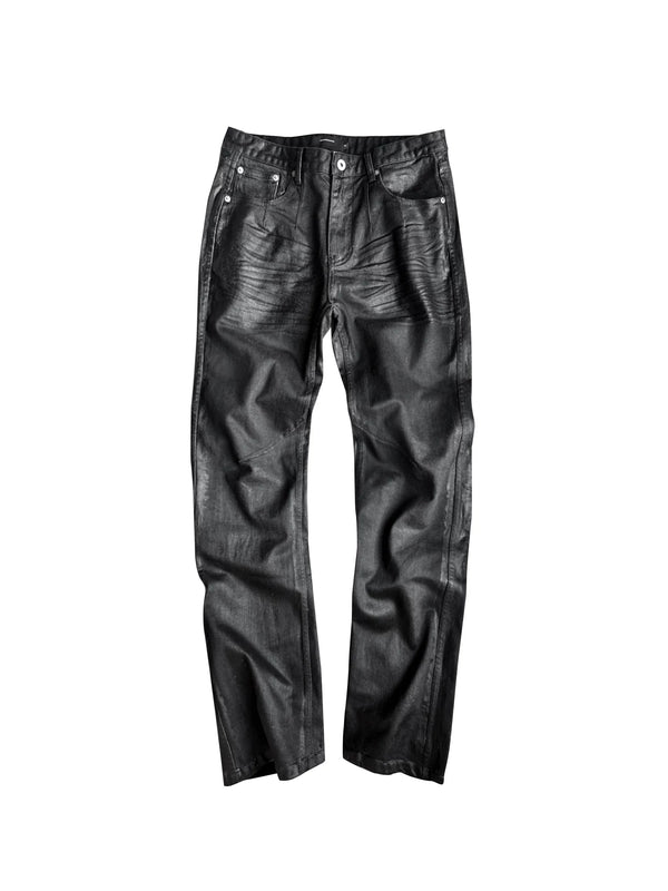 DISTRESSED BLACK STRETCH JEANS