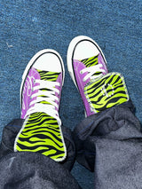 ZEBRA SKULL PRINT SNEAKERS
