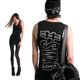 GLITTER PRINT SLIM TANK TOP