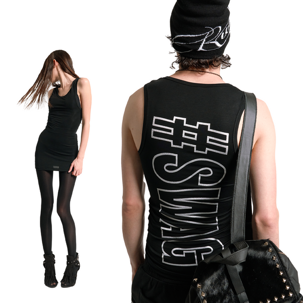 GLITTER PRINT SLIM TANK TOP