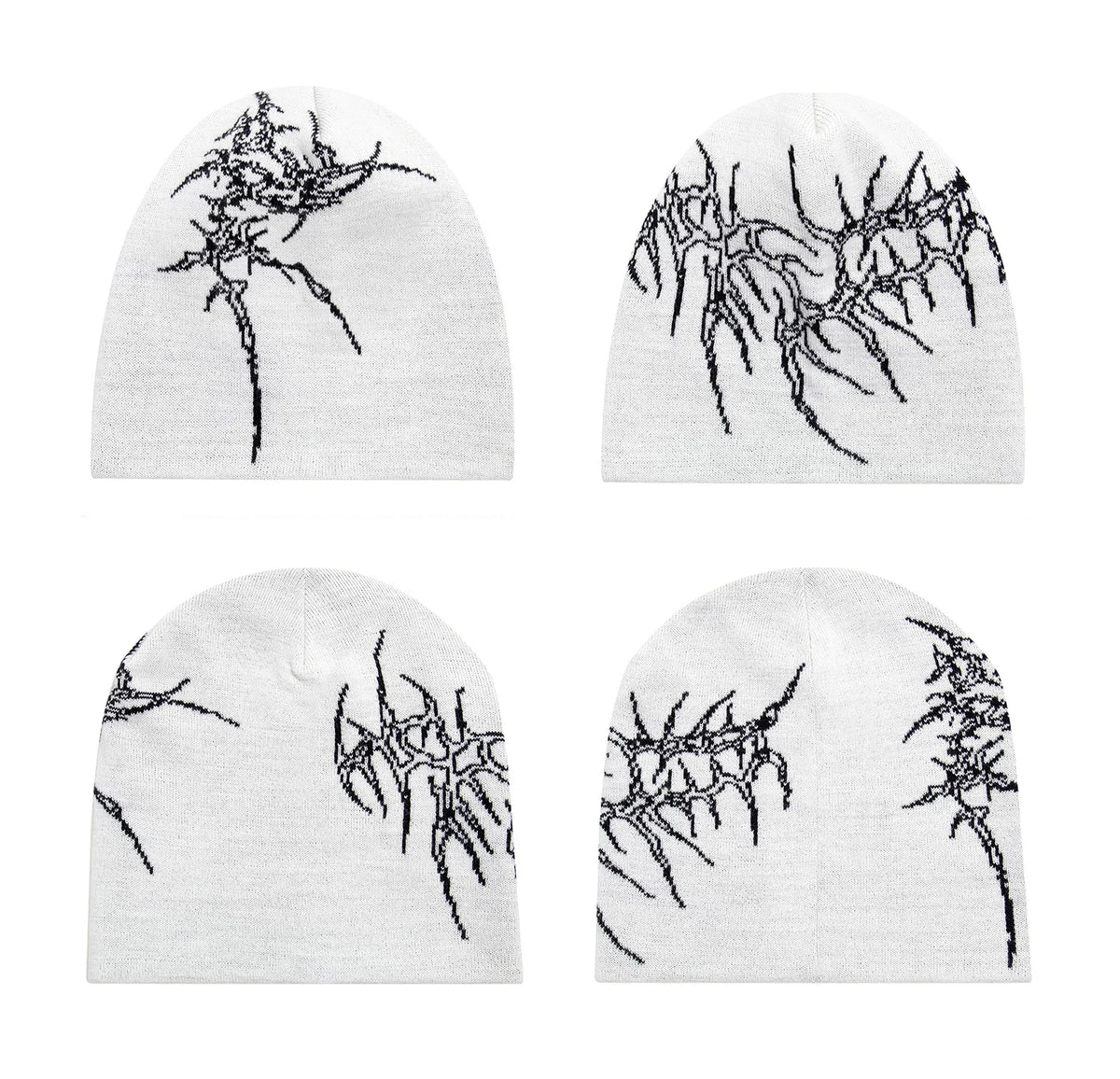 ORGANIC BONE PRINT KNIT HAT