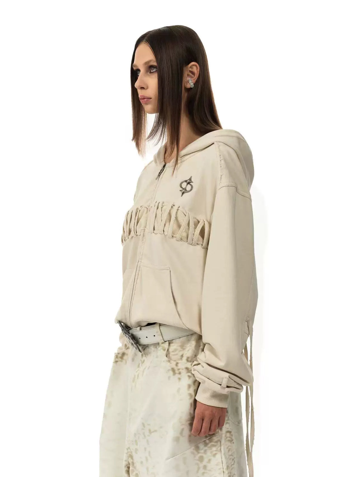 MULTI-STRIPE ZIPPER SWEATSHIRT JACKET
