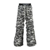 DISTRESSED CAMO CANVAS PANTS