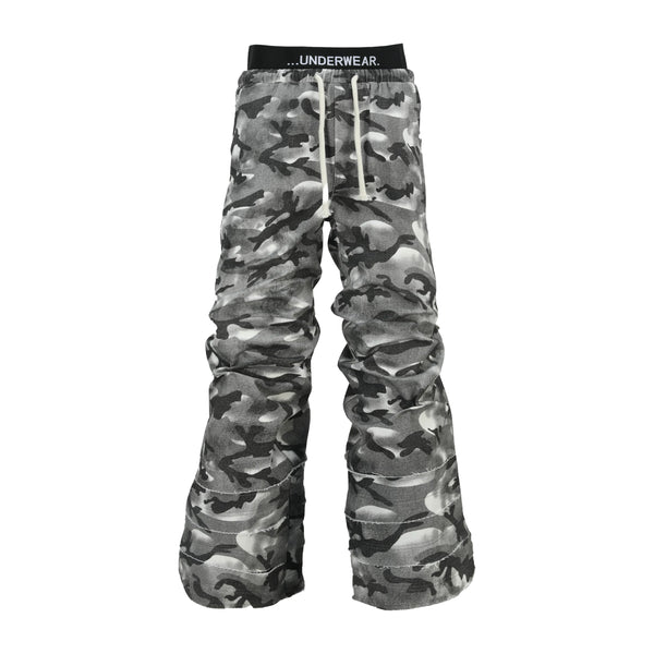 DISTRESSED CAMO CANVAS PANTS