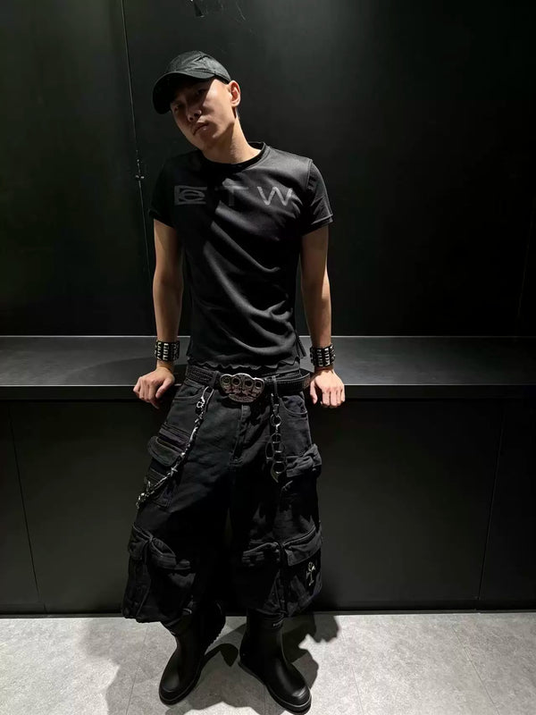URBAN SLOGAN MESH T-SHIRT