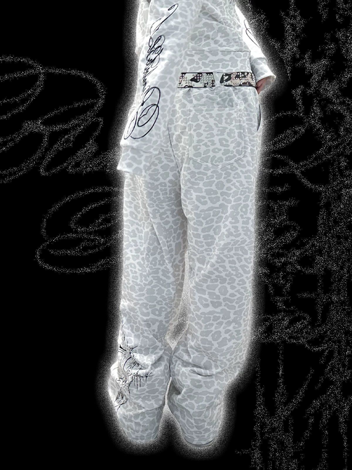 LEOPARD FLORAL SWEATPANTS