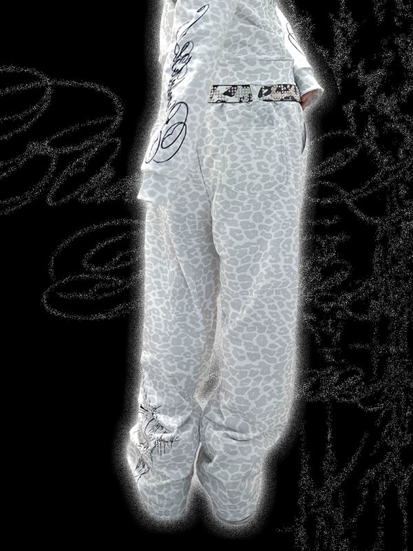 LEOPARD FLORAL SWEATPANTS