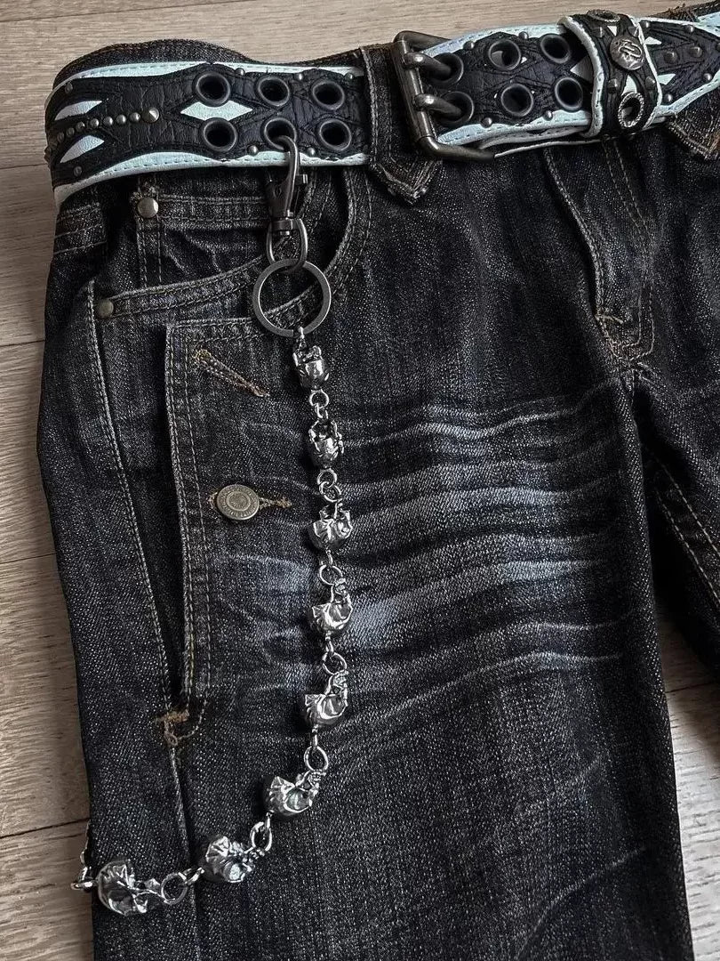 PUNK FLARE EMBROIDERED JEANS