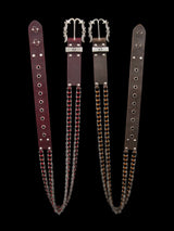 PUNK DOUBLE ROW LEATHER BELT