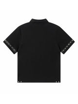 STUDDED CROSS POLO TEE