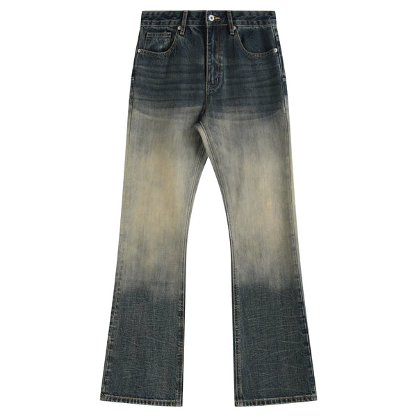 WASHED GRADIENT MUD DYE JEANS