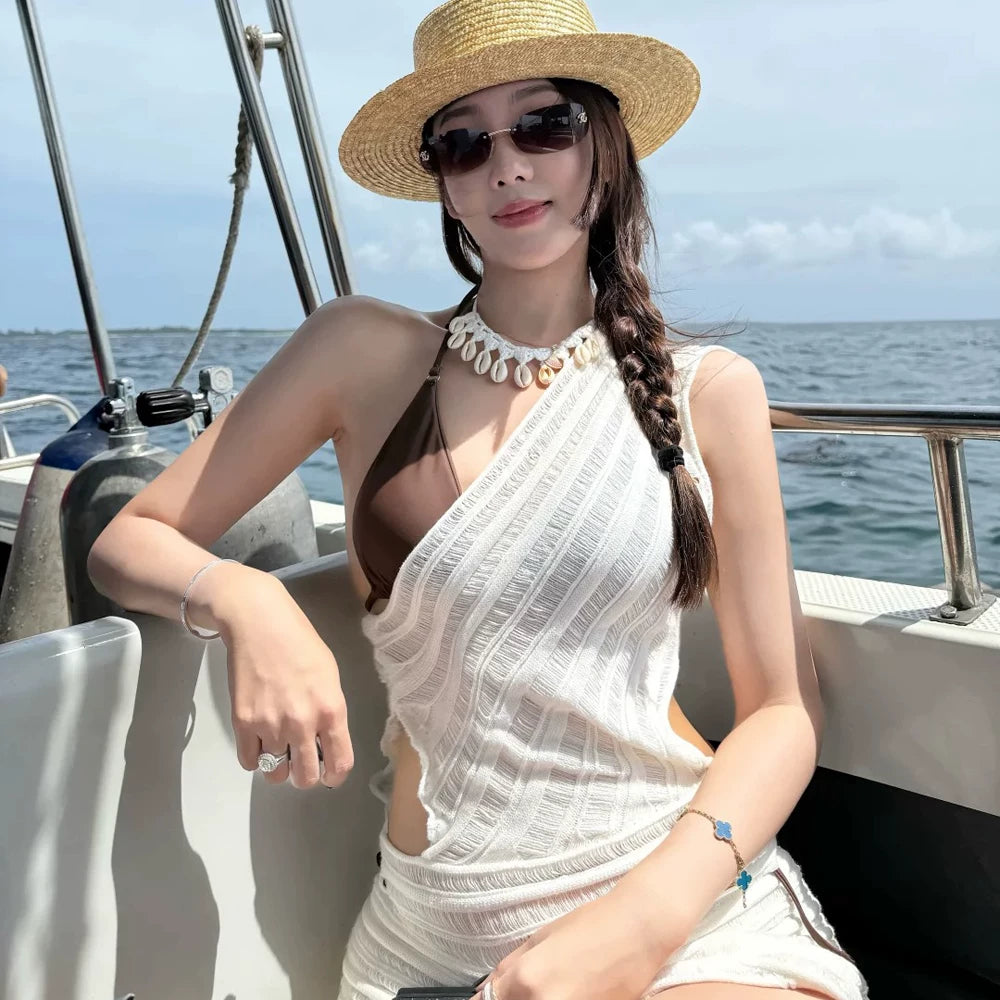 BIKINI SET WITH KNIT COVER-UP