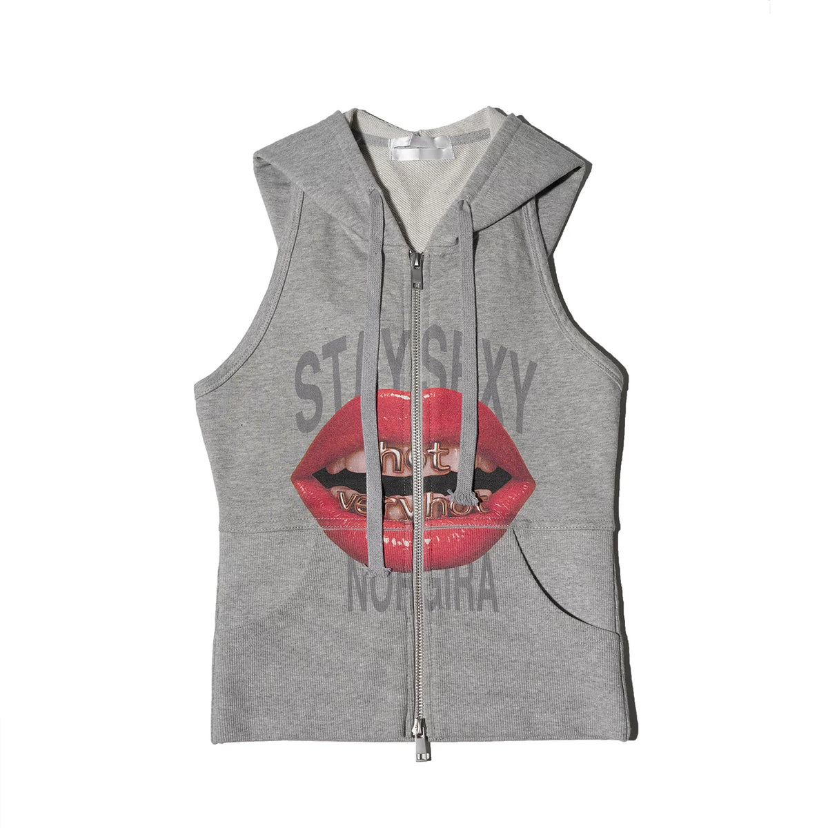 SLIM FIT HOODED TANK SWEATSHIRT
