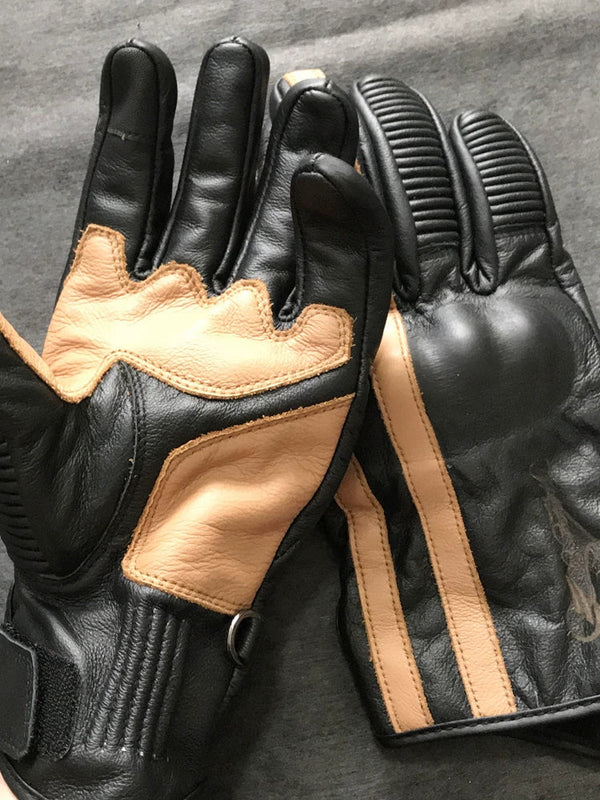 VINTAGE LEATHER BIKER GLOVES