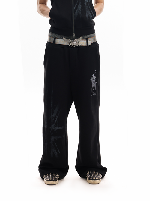 BEIGE FLAG REAPER SWEATPANTS