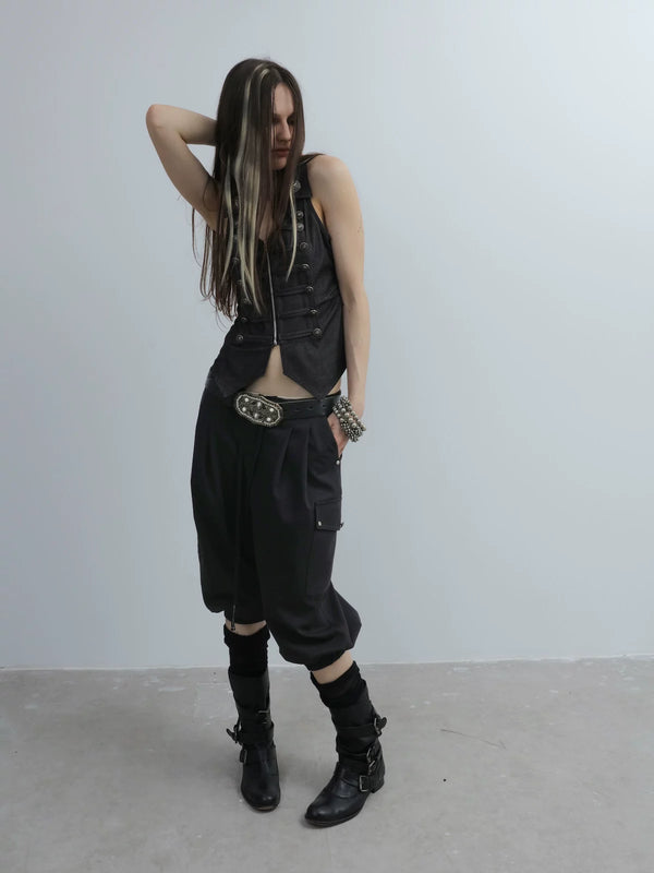 EQUESTRIAN STYLE LOOSE WORK PANTS