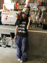 SHINY SILVER STRIPED T-SHIRT