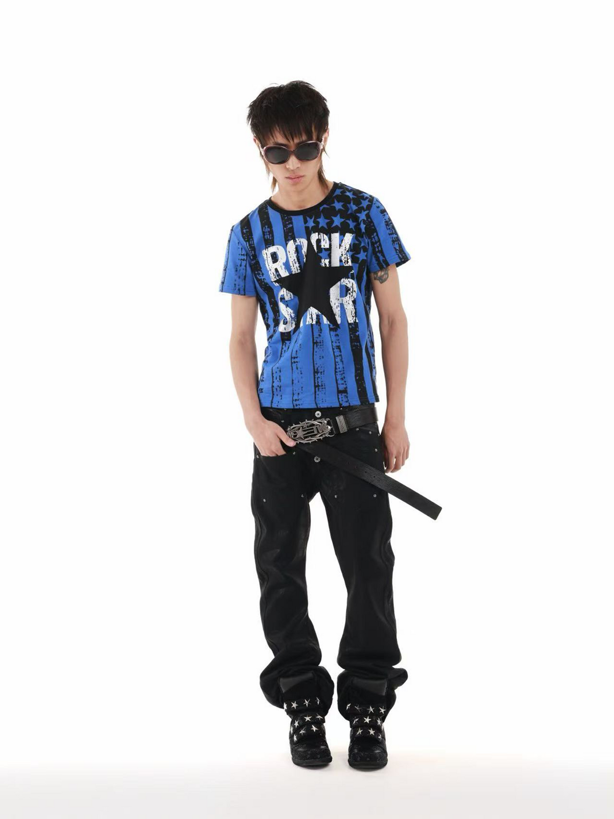 FRACTURED STARS AND STRIPES T-SHIRT