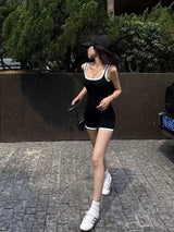 SLEEK BLACK ONE-PIECE SWIMSUIT