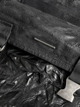 CRACKLE COATED NYLON BACKPACK