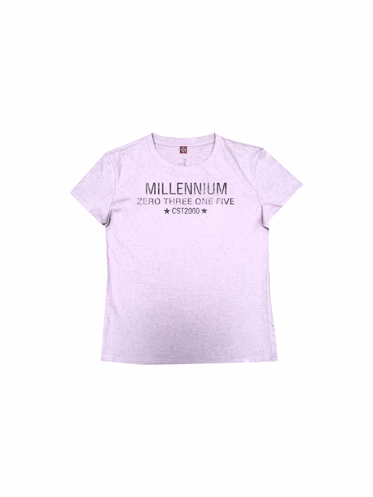 SNOWFLAKE PATTERN ROUND NECK T-SHIRT