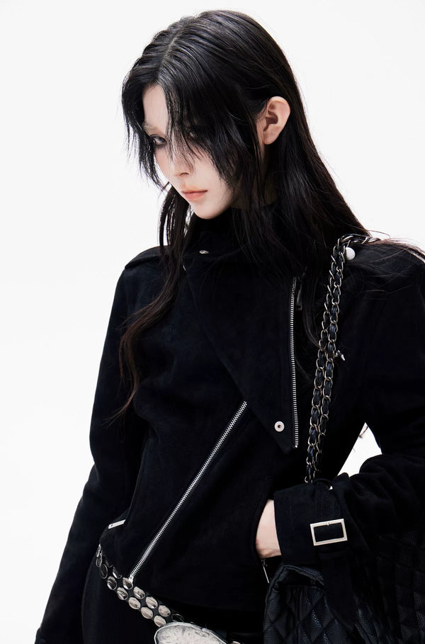 SUEDE BIKER JACKET