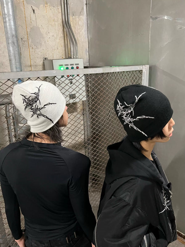 ORGANIC BONE PRINT KNIT HAT